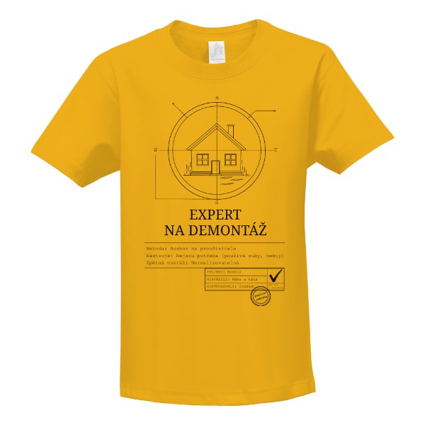 Tričko s potiskem Expert na demontáž